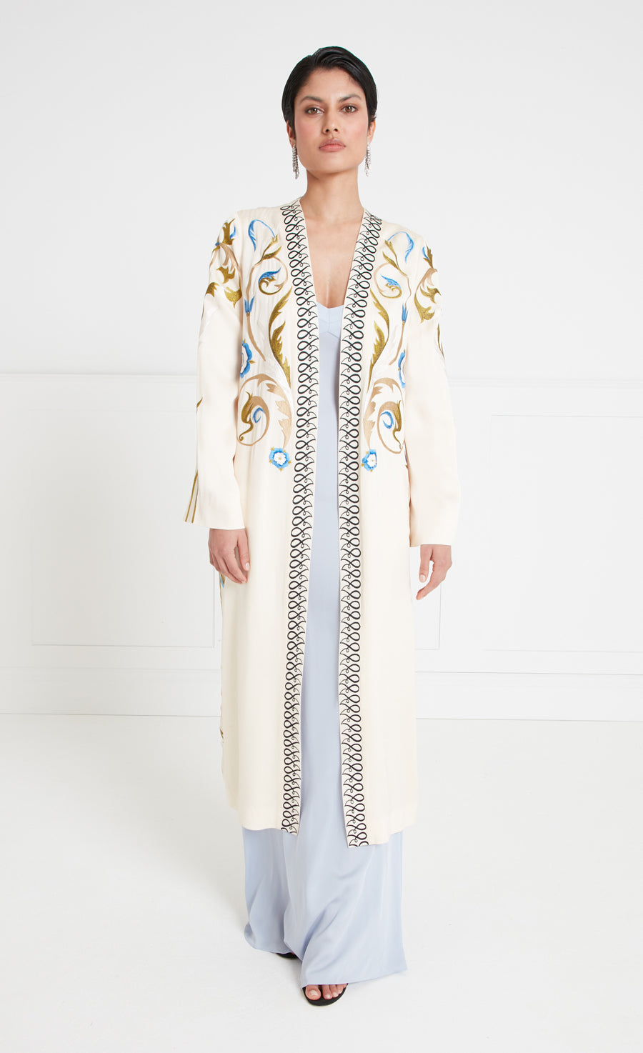 Temperley London Alessia Kimono Dress- Halogen Blue