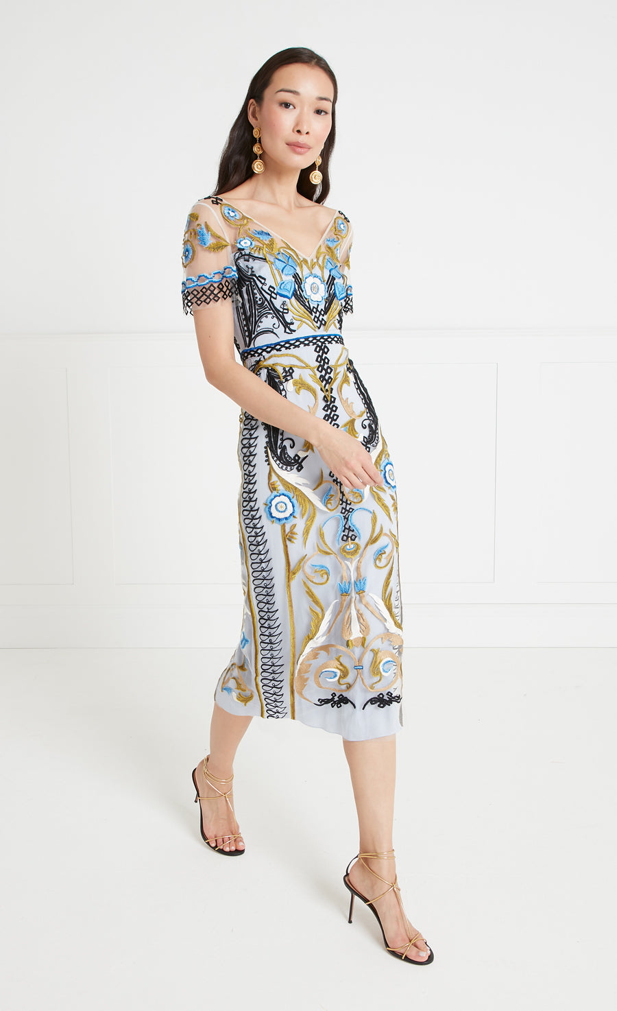 Temperley London Alessia Midi Dress - Halogen Blue