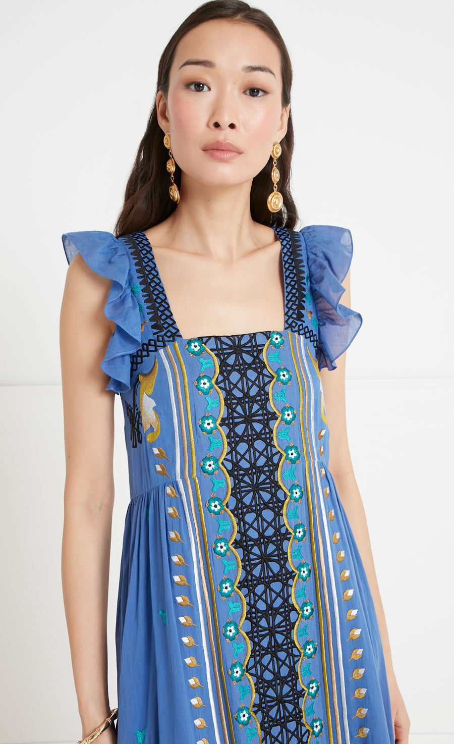 Temperley London Florentine Midi Dress - Dazzling Blue