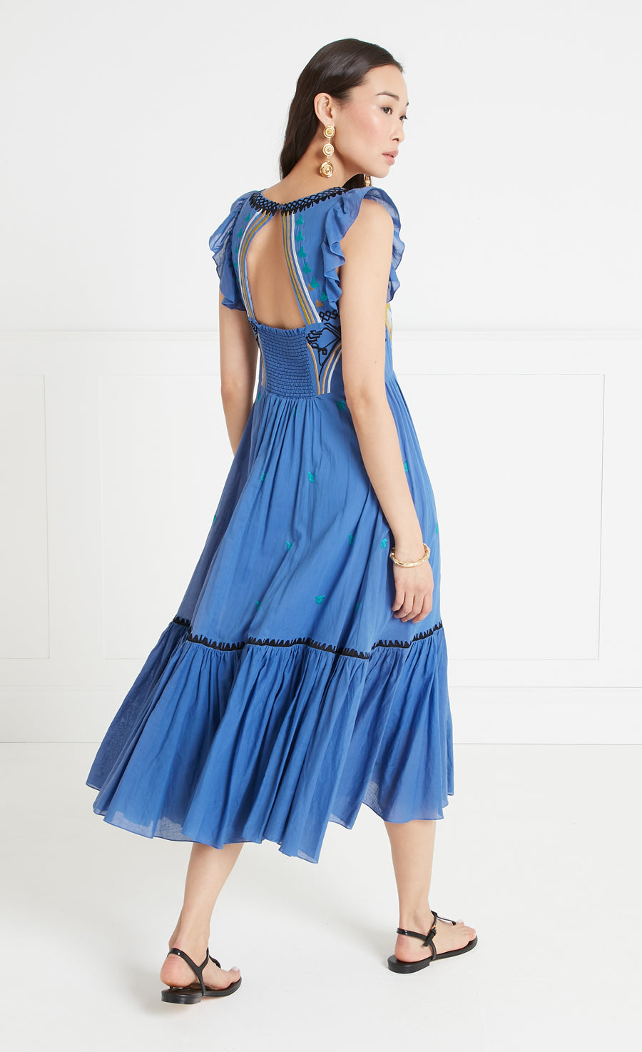 Temperley London Florentine Midi Dress - Dazzling Blue