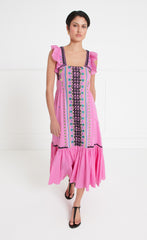 Temperley London Florentine Midi Dress - Rose Pink