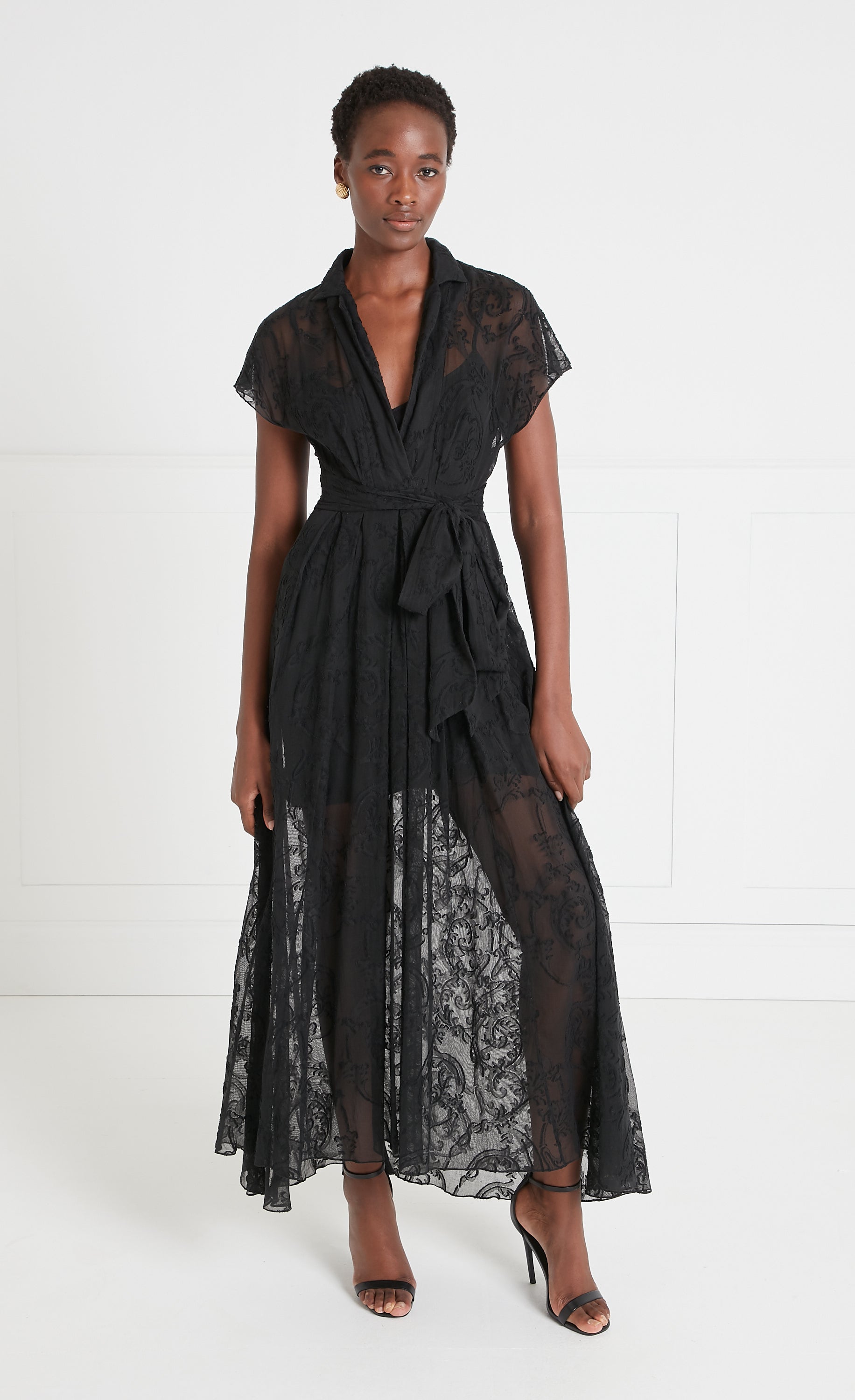 Temperley London Garda Midi Dress - Black