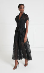 Temperley London Garda Midi Dress - Black