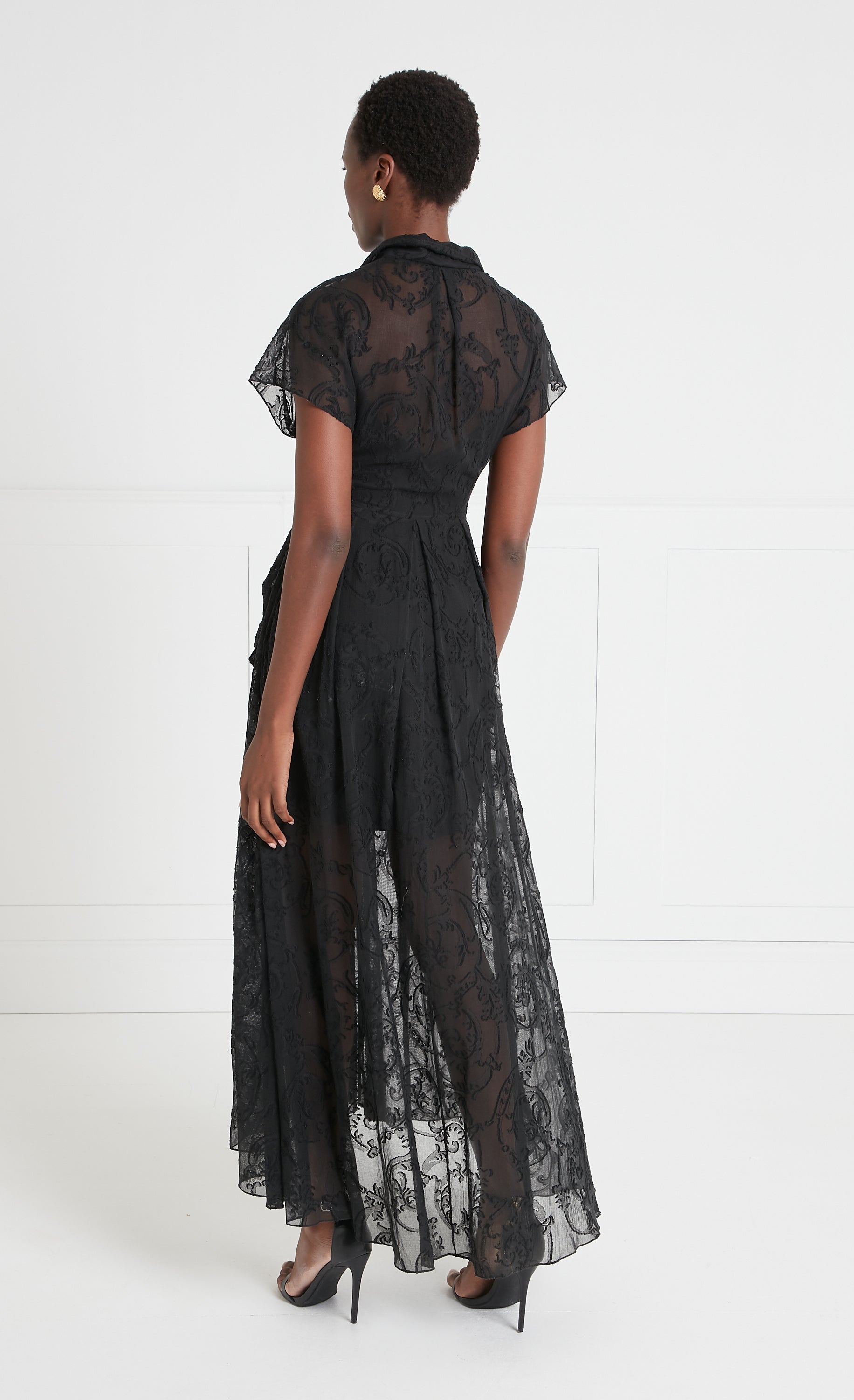 Temperley London Garda Midi Dress - Black