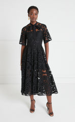 Temperley London Guinevere Shirt Maxi Dress - Black