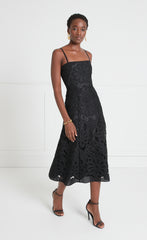 Temperley London Guinevere Strappy Midi Dress - Black