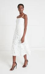 Temperley London Guinevere Strappy Midi Dress - White