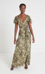 Temperley London Silvana Wrap Midi Dress - Fern