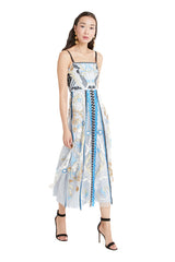 Temperley London Alessia Strappy Midi Dress - Halogen Blue