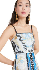 Temperley London Alessia Strappy Midi Dress - Halogen Blue