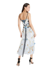 Temperley London Alessia Strappy Midi Dress - Halogen Blue