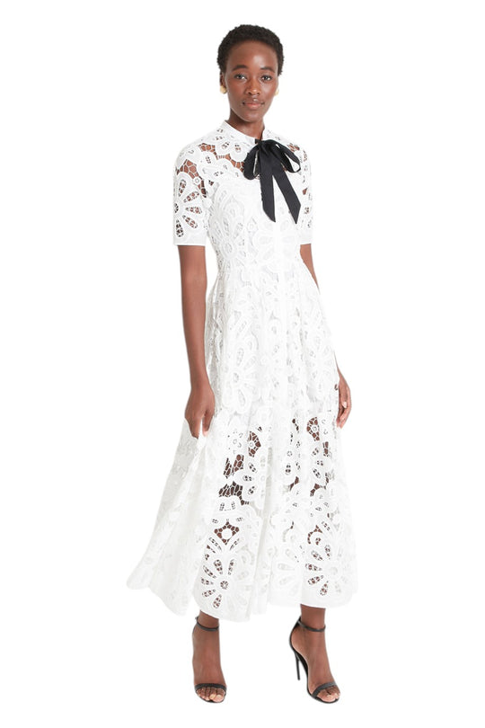 Temperley London Guinevere Shirt Maxi Dress - White