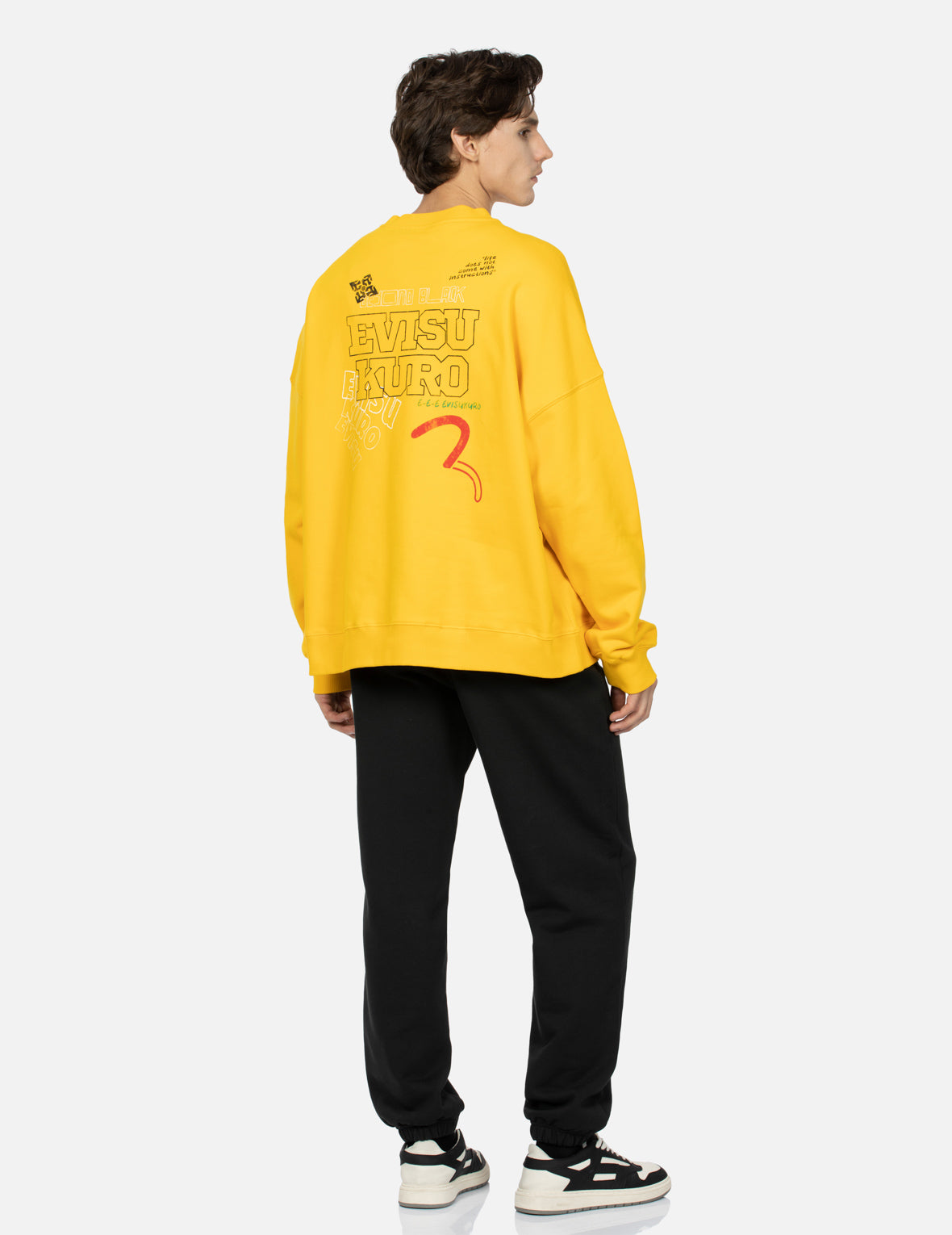 Evisu Logo And Seagull Print Oversized Sweatshirt