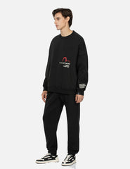 Evisu Multiple Logo Pu Print Oversized Sweatshirt