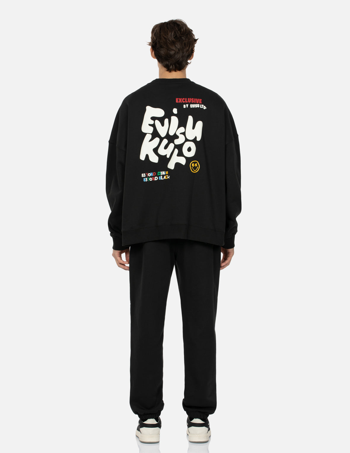 Evisu Multiple Logo Pu Print Oversized Sweatshirt