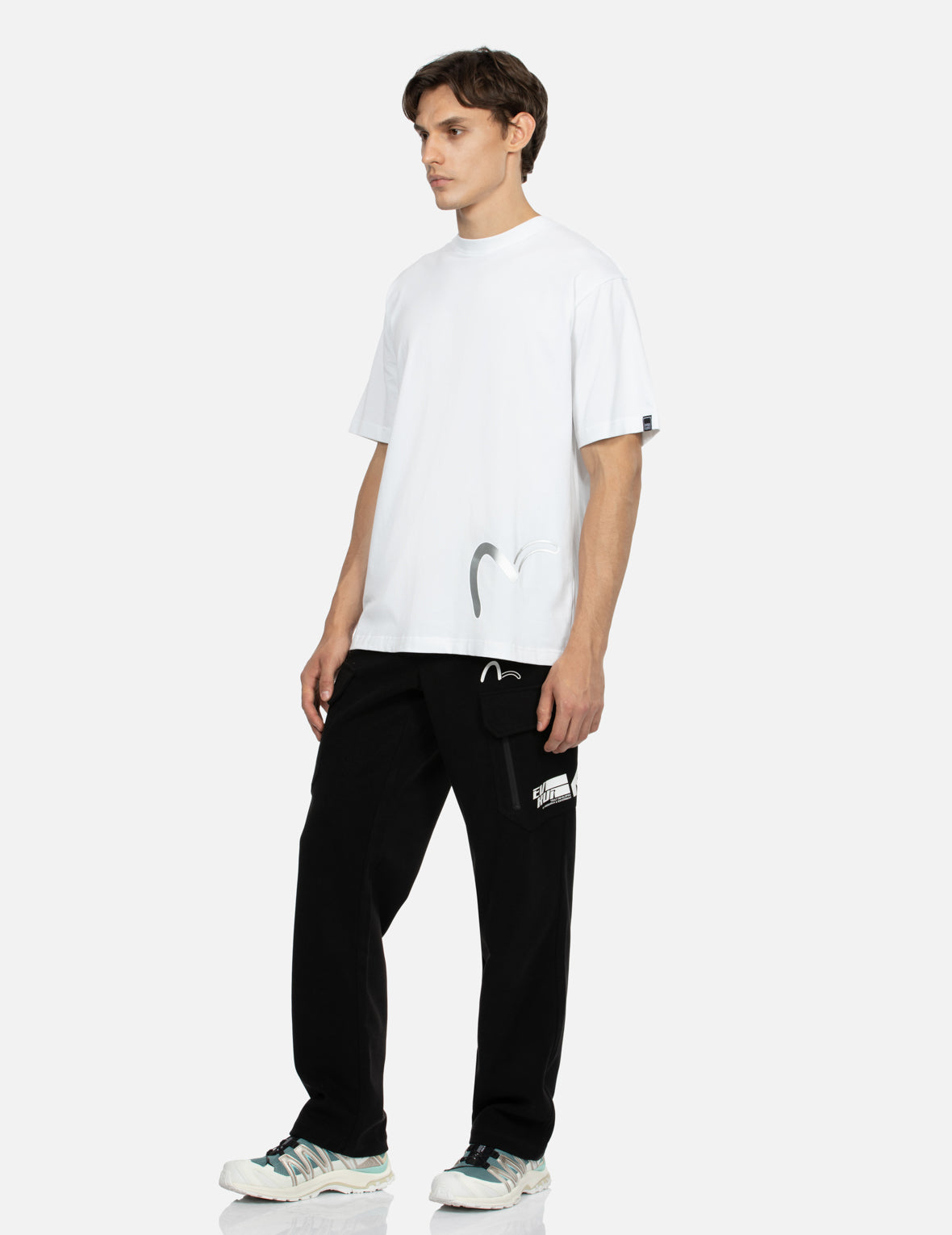 Evisu Reflective Seagull Print Regular Fit T-Shirt