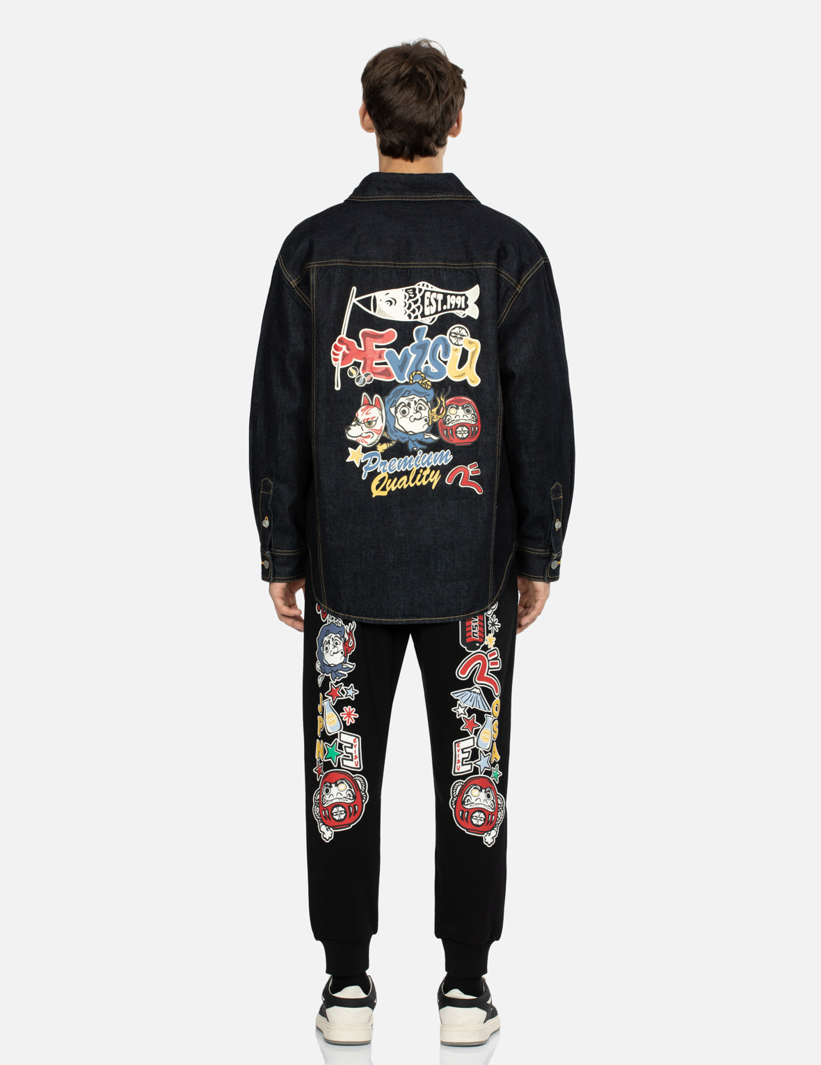 Evisu Hyottoko Festival Daicock Print Regular Fit Sweatpants