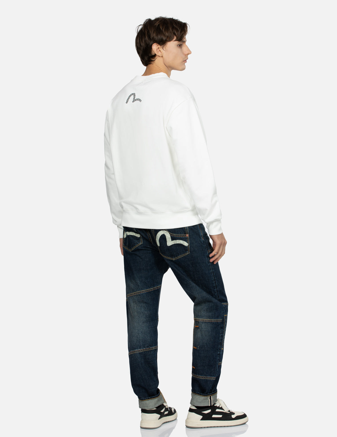 Evisu Triple Box Logo Print Relax Fit Sweatshirt