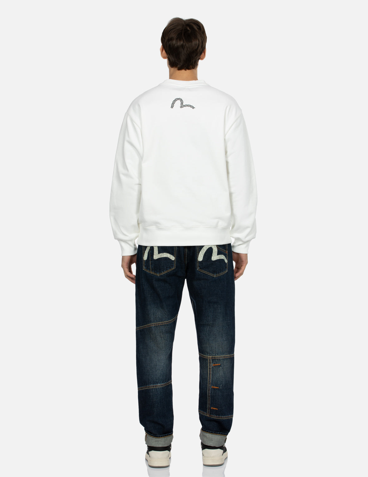 Evisu Triple Box Logo Print Relax Fit Sweatshirt