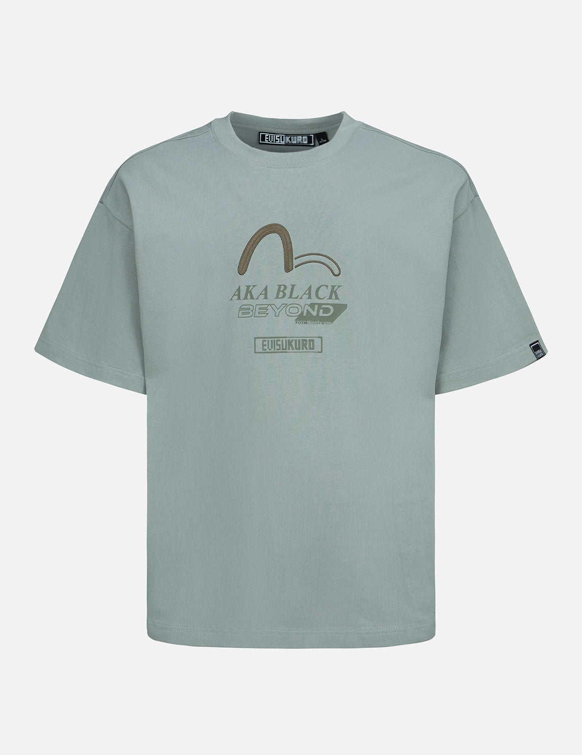 Evisu Seagull Embroidery And Logo Print T-Shirt