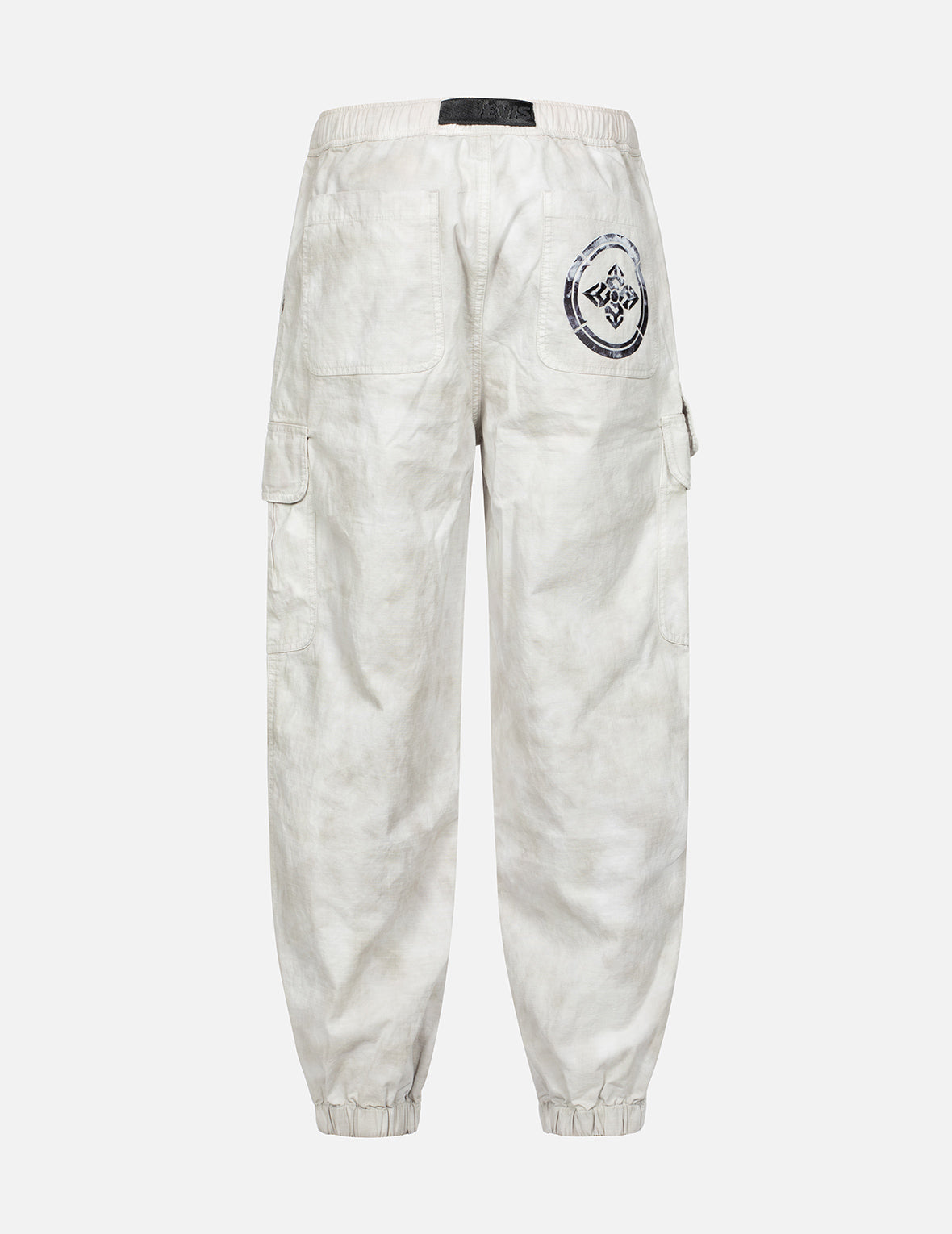 Evisu Kamon Embroidery Loose Fit Tie-Dye Cargo Joggers