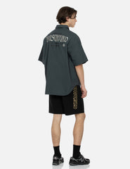 Evisu Logo Embroidery And Slogan Print Relax Fit Short-Sleeves Shirt