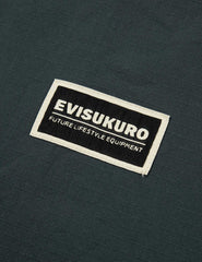 Evisu Logo Embroidery And Slogan Print Relax Fit Short-Sleeves Shirt