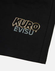 Evisu Metallic Logo Print Relax Fit Sweat Shorts