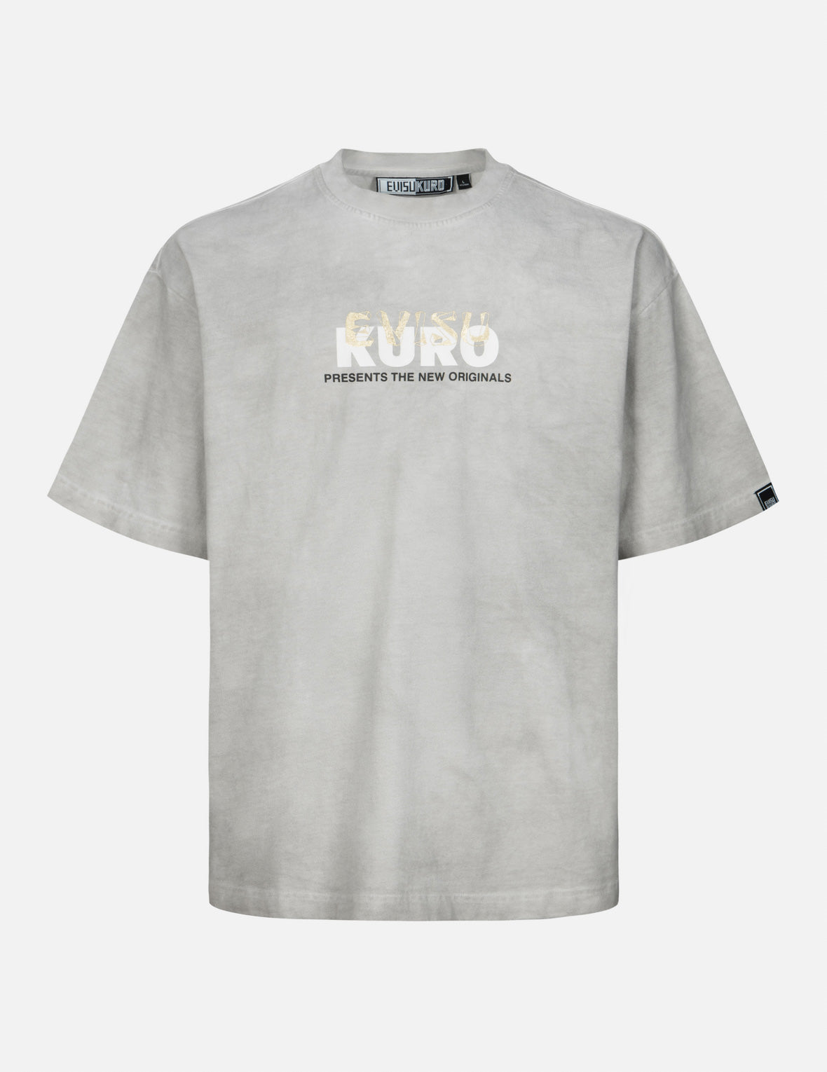 Evisu Spray Dyed Multi Logo Print Loose Fit T-Shirt