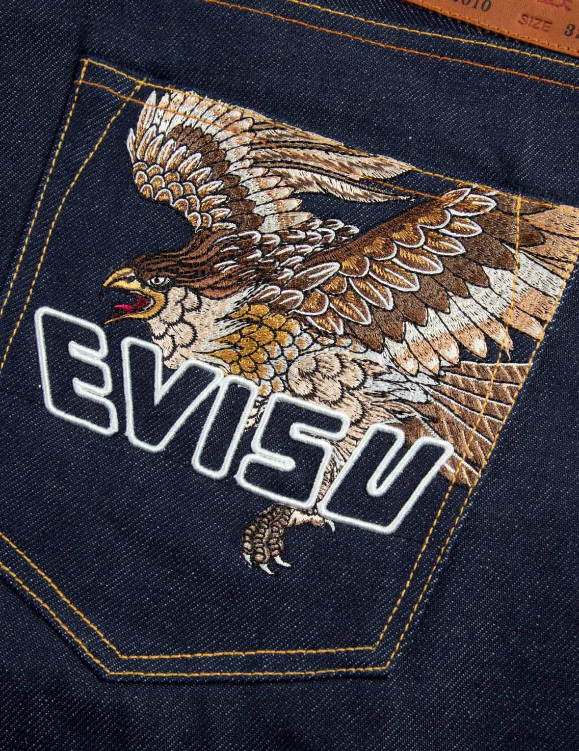 Evisu Brocade Kamon And Seagull Embroidery Slim-Fit Jeans #2010