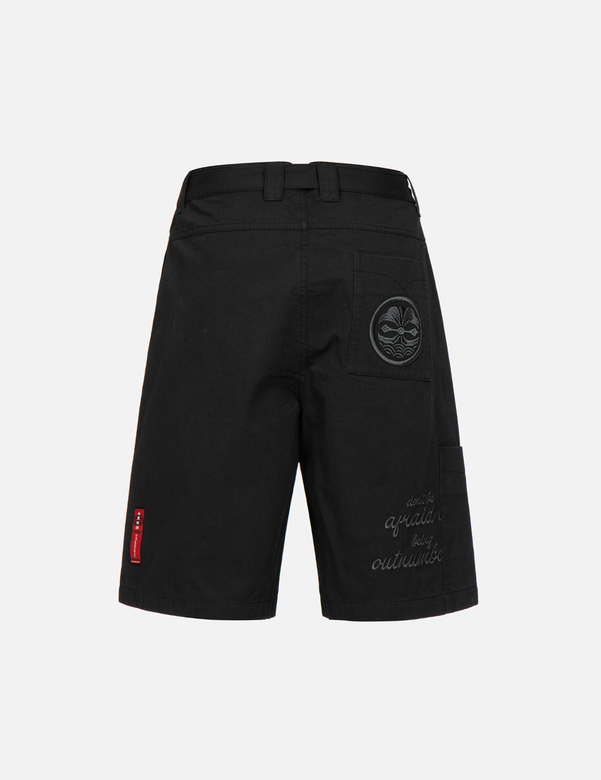 Evisu Slogan And Kamon Embroidery Cargo Shorts