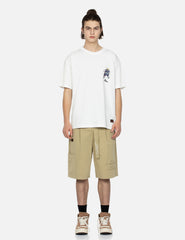 Evisu Tone-On-Tone Kamon And Slogan Embroidery Cargo Shorts