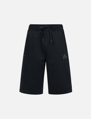 Evisu Fan-Shape Godhead Embroidery Sweat Shorts