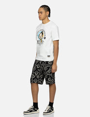 Evisu Allover Overlapping Seagull Print Regular Fit Sweat Shorts