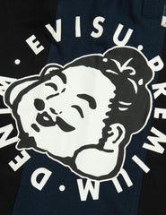 Evisu Deconstructed Playful Godhead Printed Regular Fit Sweat Shorts