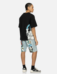 Evisu Godhead Print And Seagull Embroidery Loose Fit T-Shirt