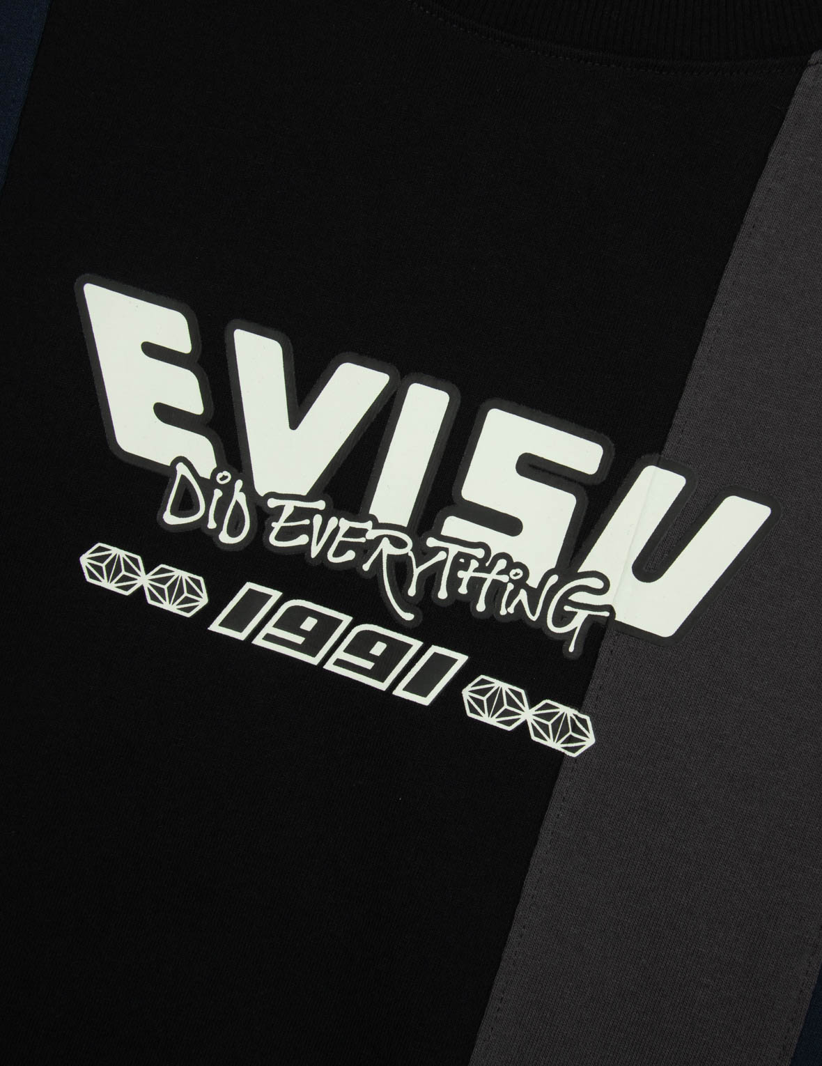 Evisu Deconstructed Playful Godhead Printed Loose Fit T-Shirt