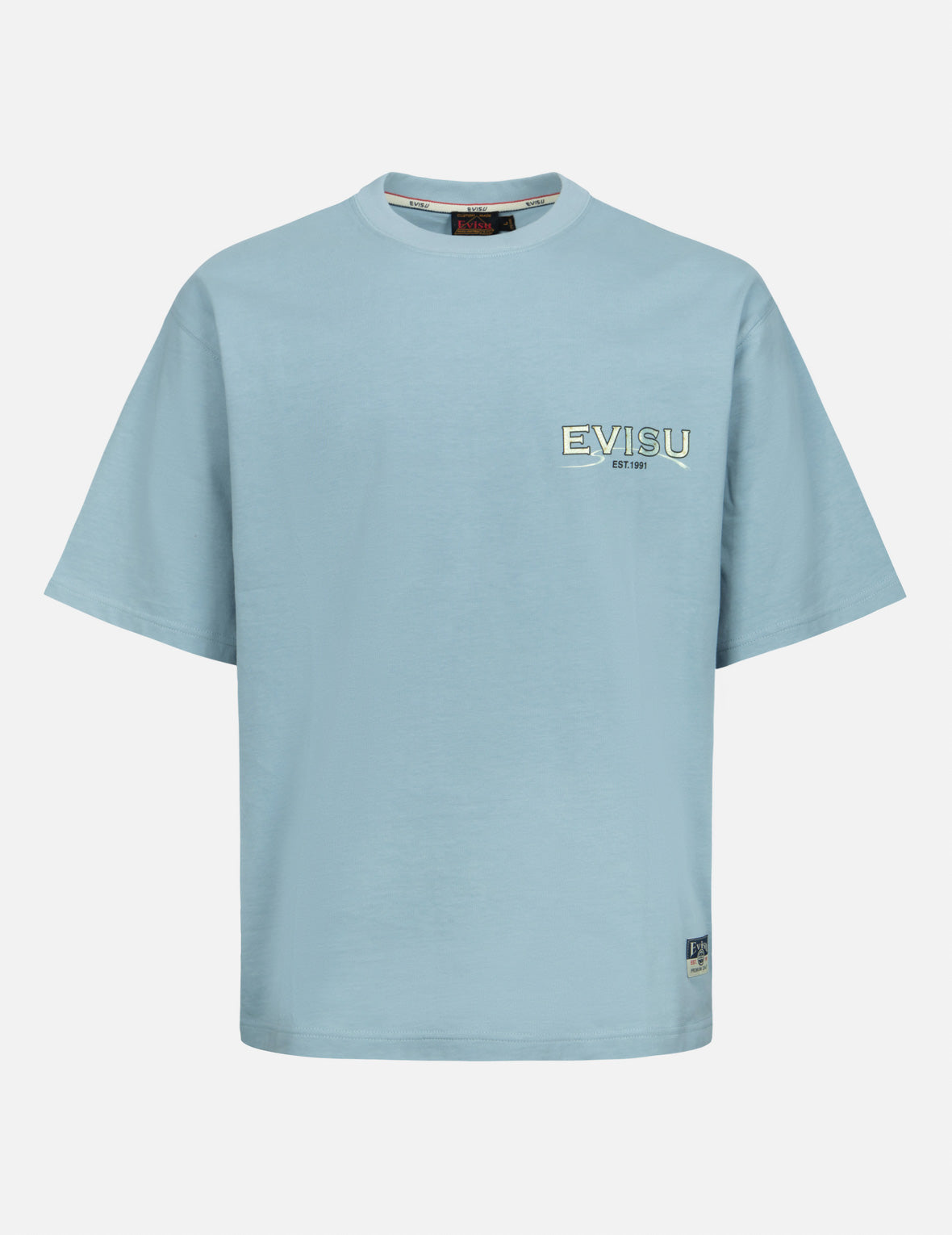 Evisu Seagull And Logo Print Relax Fit T-Shirt