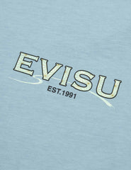 Evisu Seagull And Logo Print Relax Fit T-Shirt