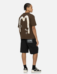 Evisu Multi-Pocket Print And Seagull Brushstroke Daicock Print Relax Fit T-Shirt