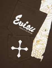 Evisu Multi-Pocket Print And Seagull Brushstroke Daicock Print Relax Fit T-Shirt