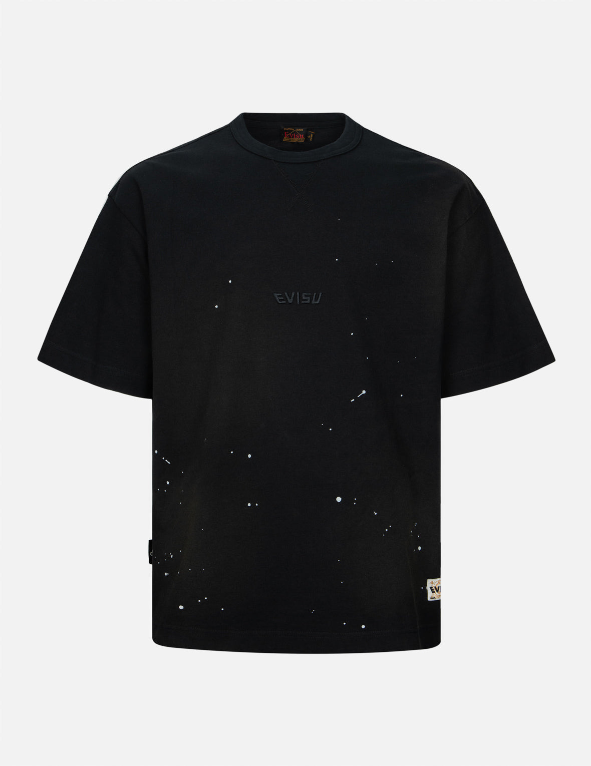 Evisu Logo Embroidery And Multi-Print Loose Fit T-Shirt