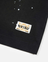 Evisu Logo Embroidery And Multi-Print Loose Fit T-Shirt