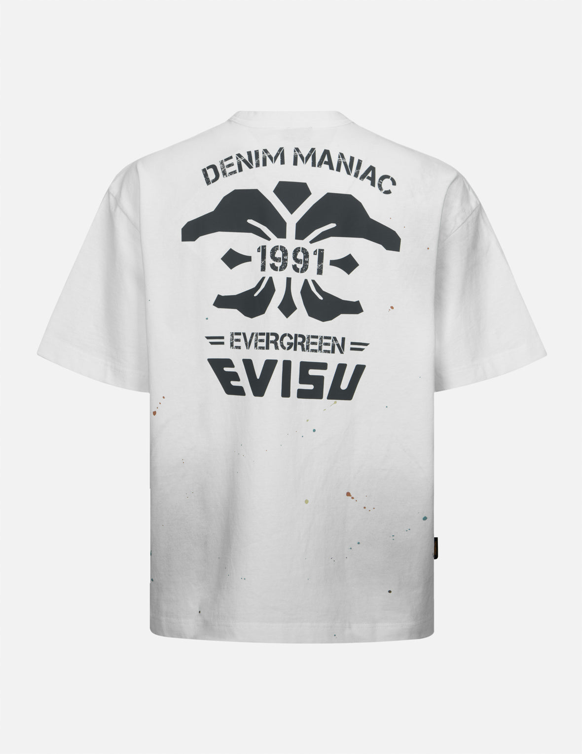 Evisu Logo Embroidery And Multi-Print Loose Fit T-Shirt