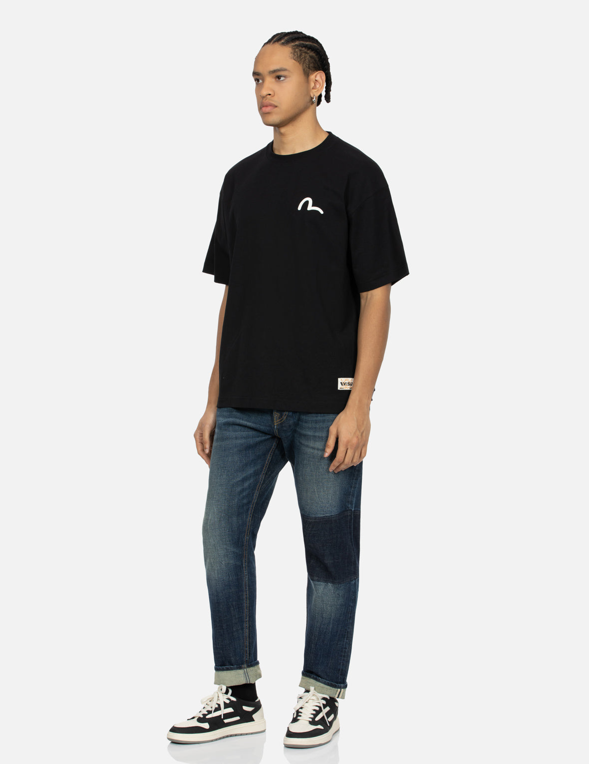 Evisu Foam Line Kamon And Seagull Daicock Print Loose Fit T-Shirt