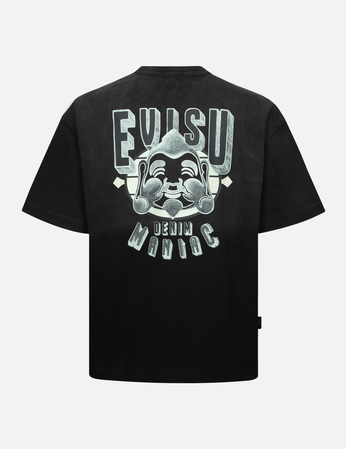 Evisu Seagull And Brushstroke-Style Godhead Print Loose Fit T-Shirt