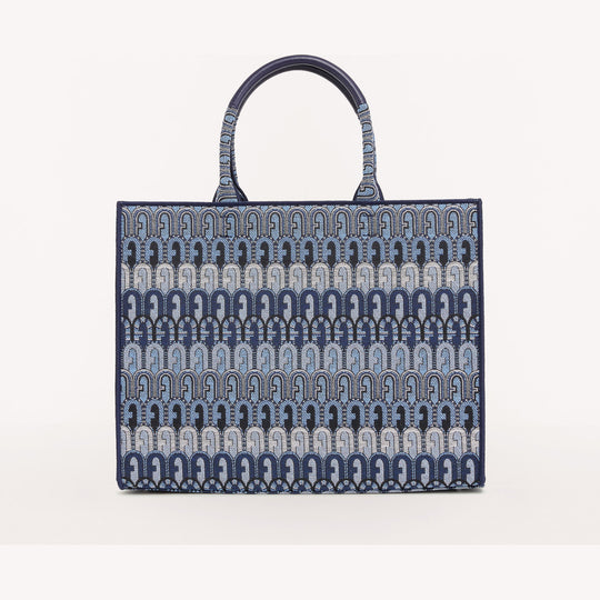 Furla Opportunity Tote Bag L Toni Blu Denim L