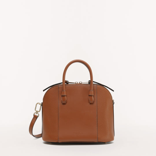 Furla Miastella Dome Brown Top Handle Bag Cognac h S