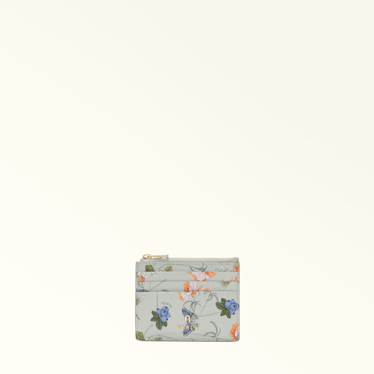 301436 Ton Clr Crstllo Camelia Zipped Small Card Case