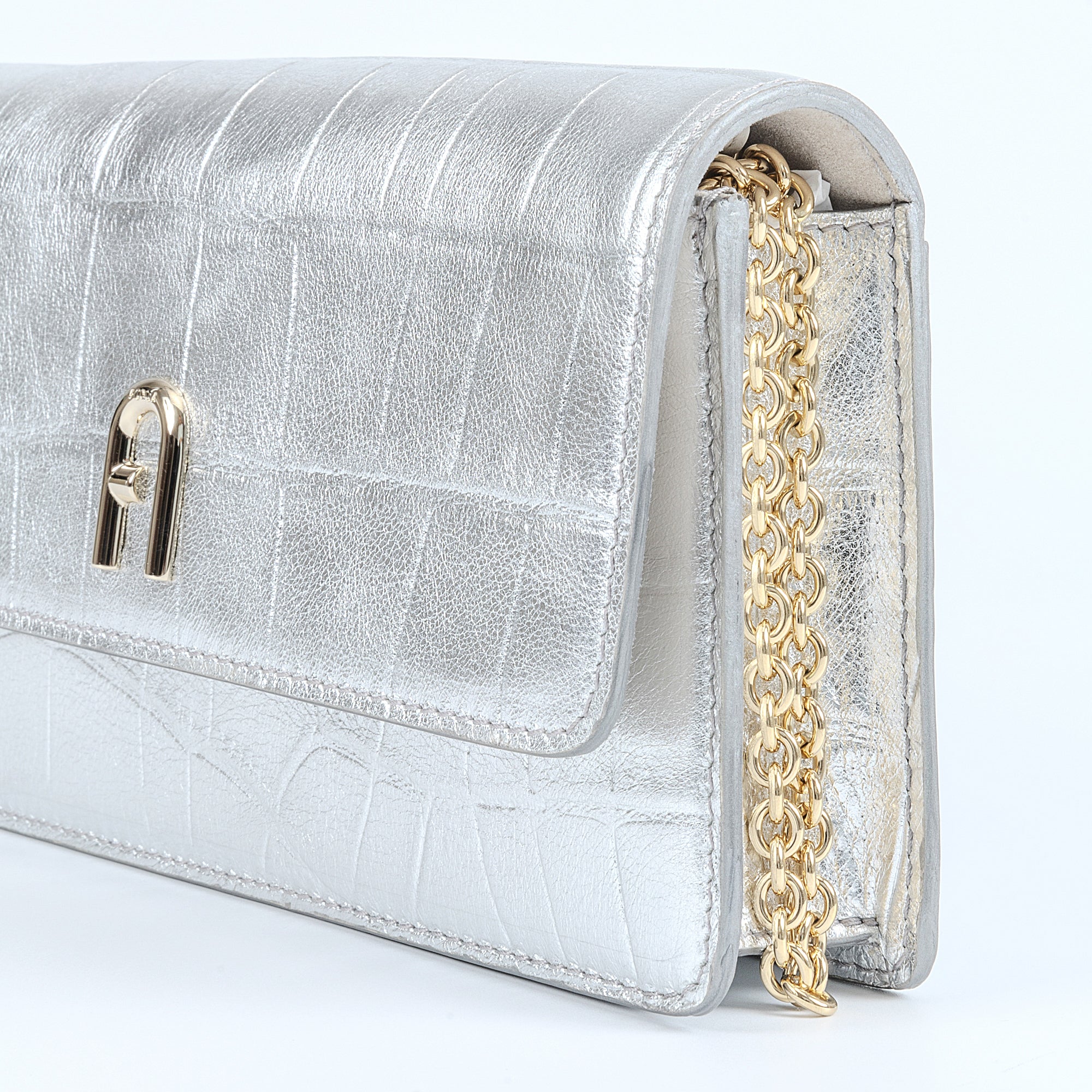 Furla Mini Diamante Bag - Silver